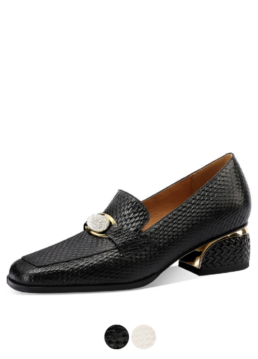 USS Shoes Alix Women's Square Toe and Buckle With Rhinestones Pumps