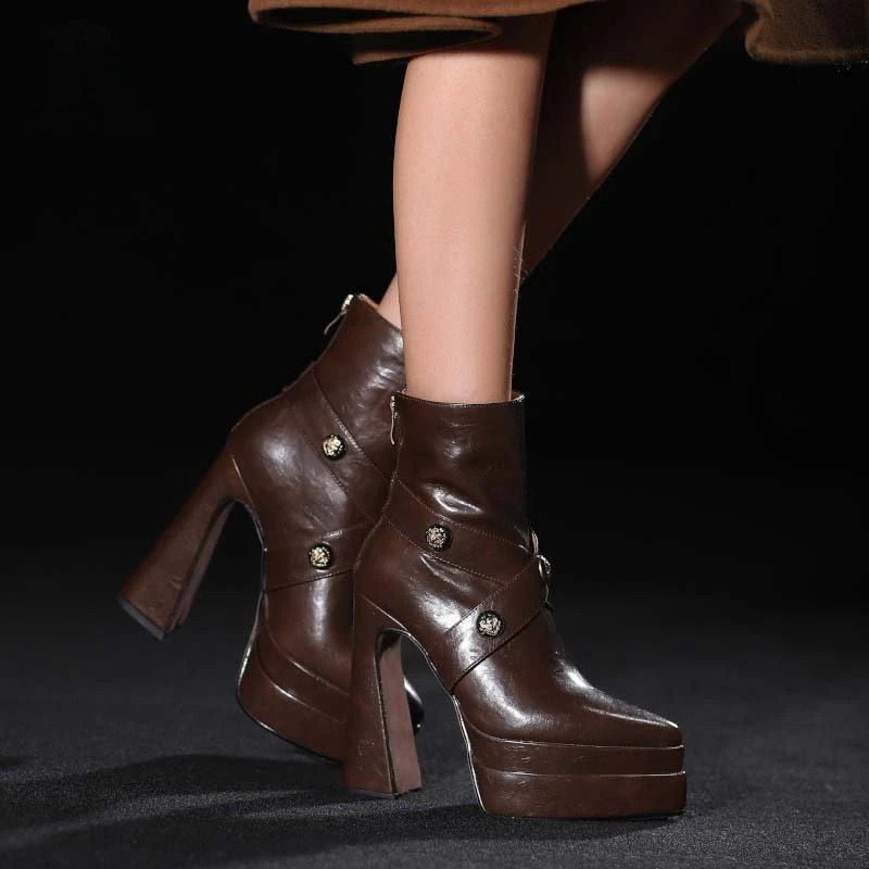 USS Shoes Alixa Women's Warm Platform Ankle Boots - Luxuryurbanwear