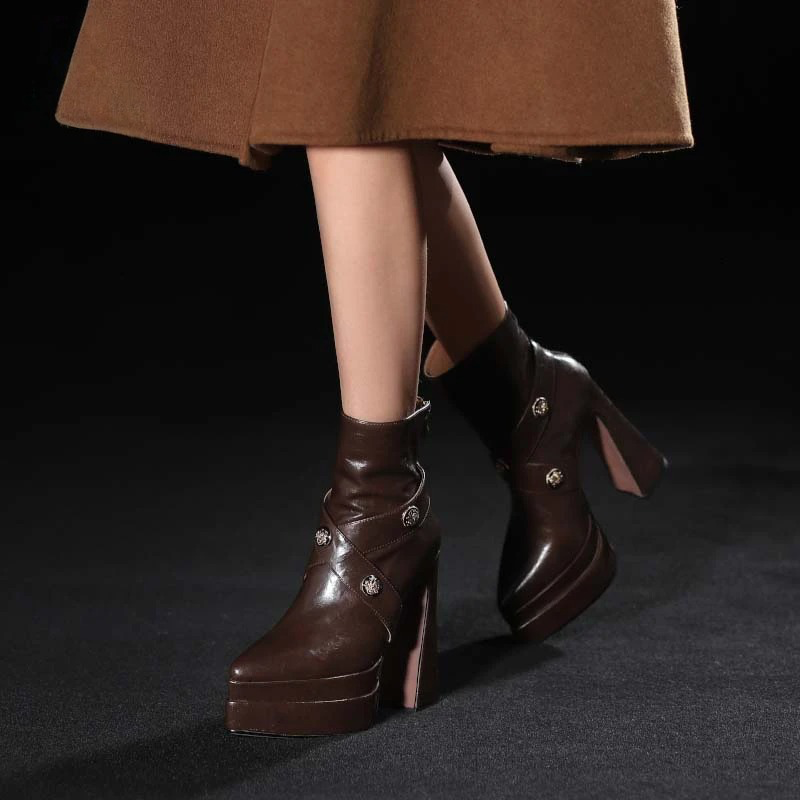 USS Shoes Alixa Women's Warm Platform Ankle Boots - Luxuryurbanwear