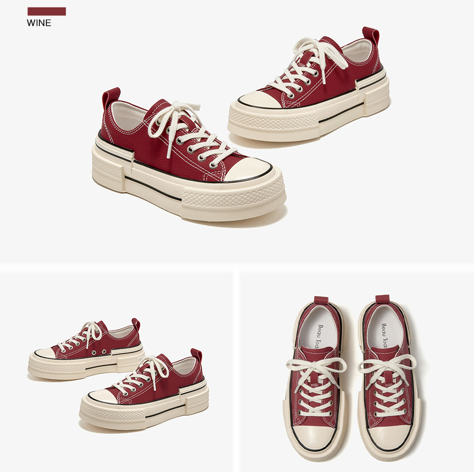 USS Shoes Amelia Women's Platform Leather Sneakers - Luxuryurbanwear