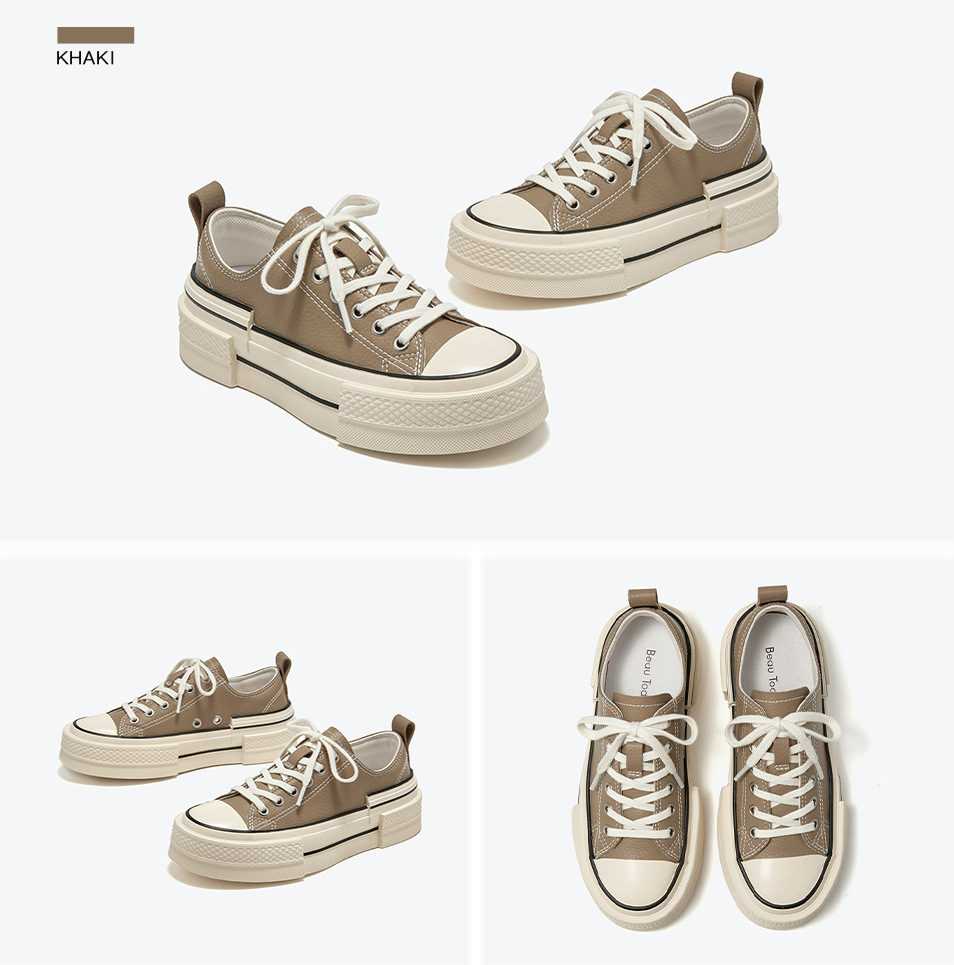 USS Shoes Amelia Women's Platform Leather Sneakers - Luxuryurbanwear