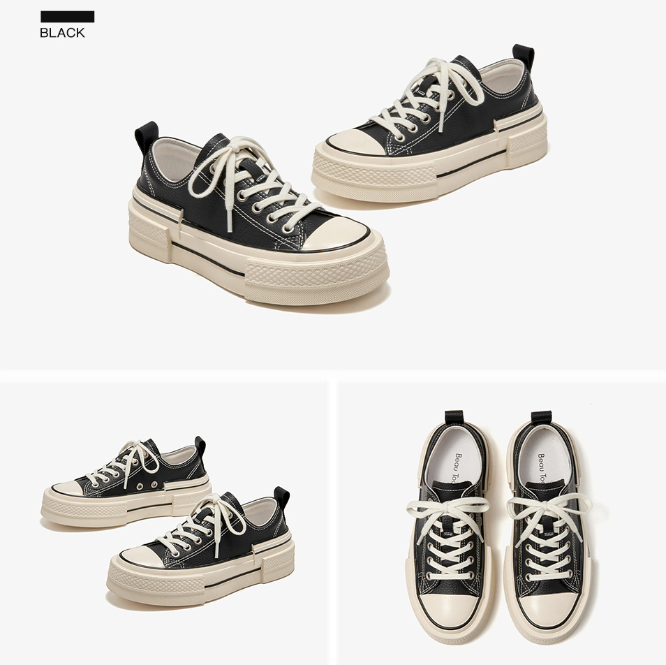 USS Shoes Amelia Women's Platform Leather Sneakers - Luxuryurbanwear