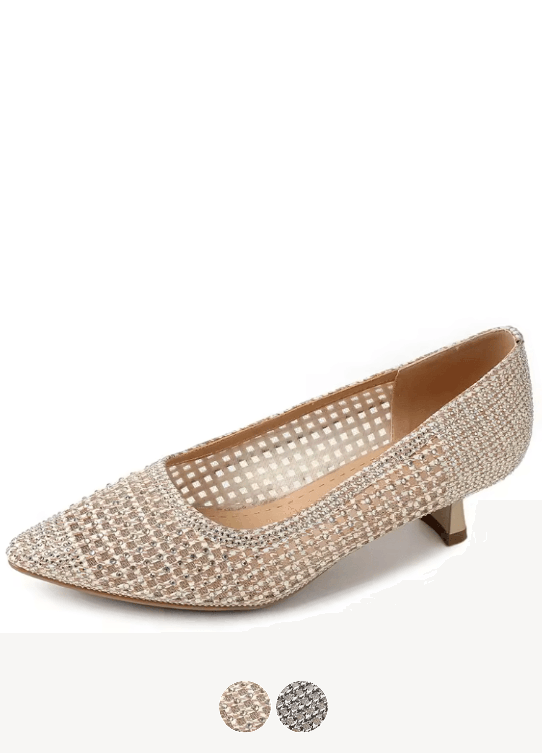 USS Shoes America Women's Imitation Crystals Pointed Toe Pumps