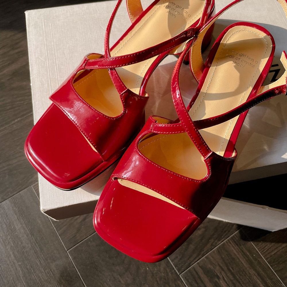 USS Shoes Analia Women's Leather Luxury Square Toe Sandals - Luxuryurbanwear