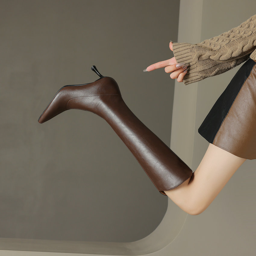 USS Shoes Anny Women's Genuine Leather Knee High Boots - Luxuryurbanwear