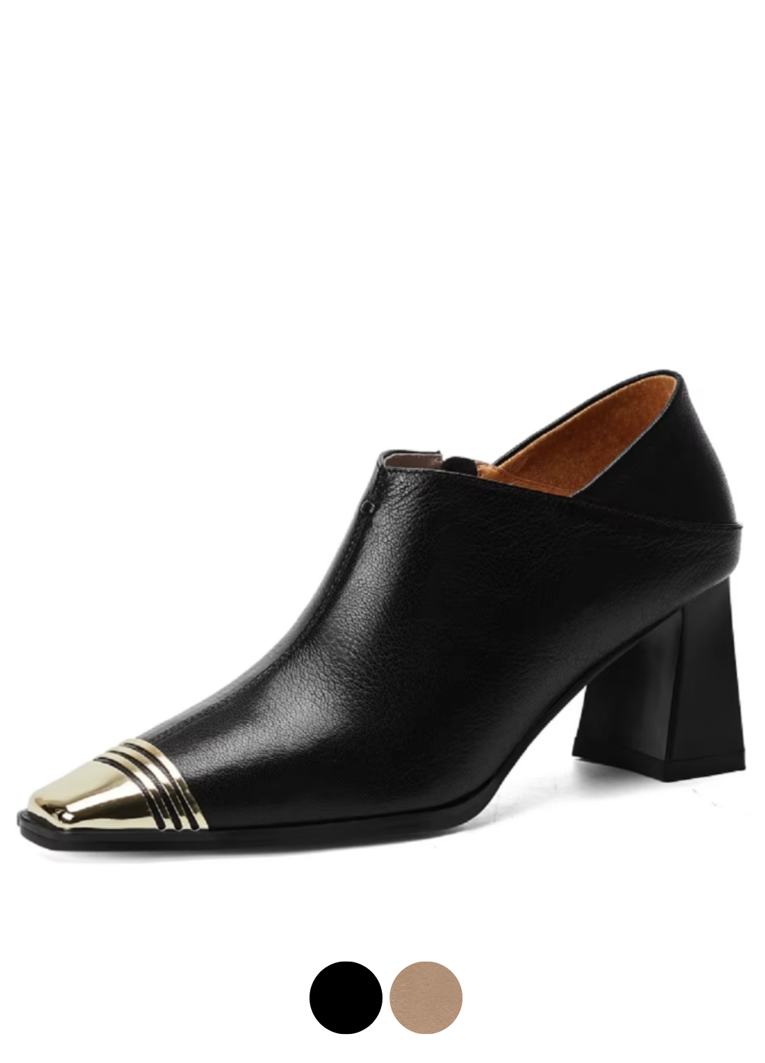 USS Shoes Aracelis Women's Elegant Metal Toe Leather Pumps - Luxuryurbanwear