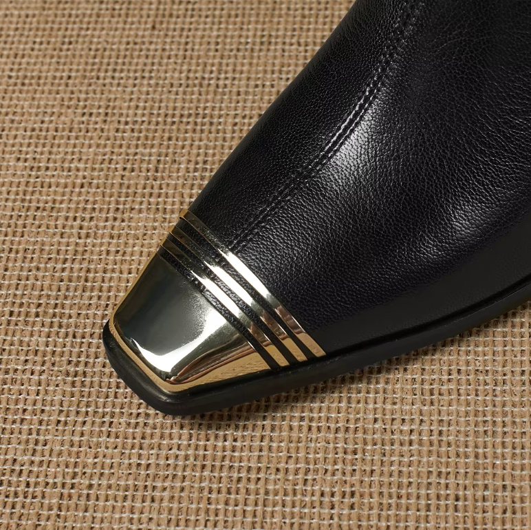 USS Shoes Aracelis Women's Elegant Metal Toe Leather Pumps - Luxuryurbanwear
