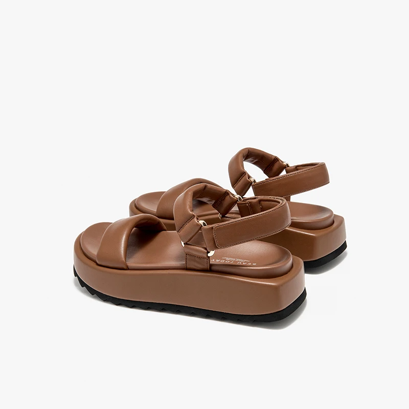 USS Shoes Ariel Women's Thick Sole Leather Flat Sandals - Luxuryurbanwear