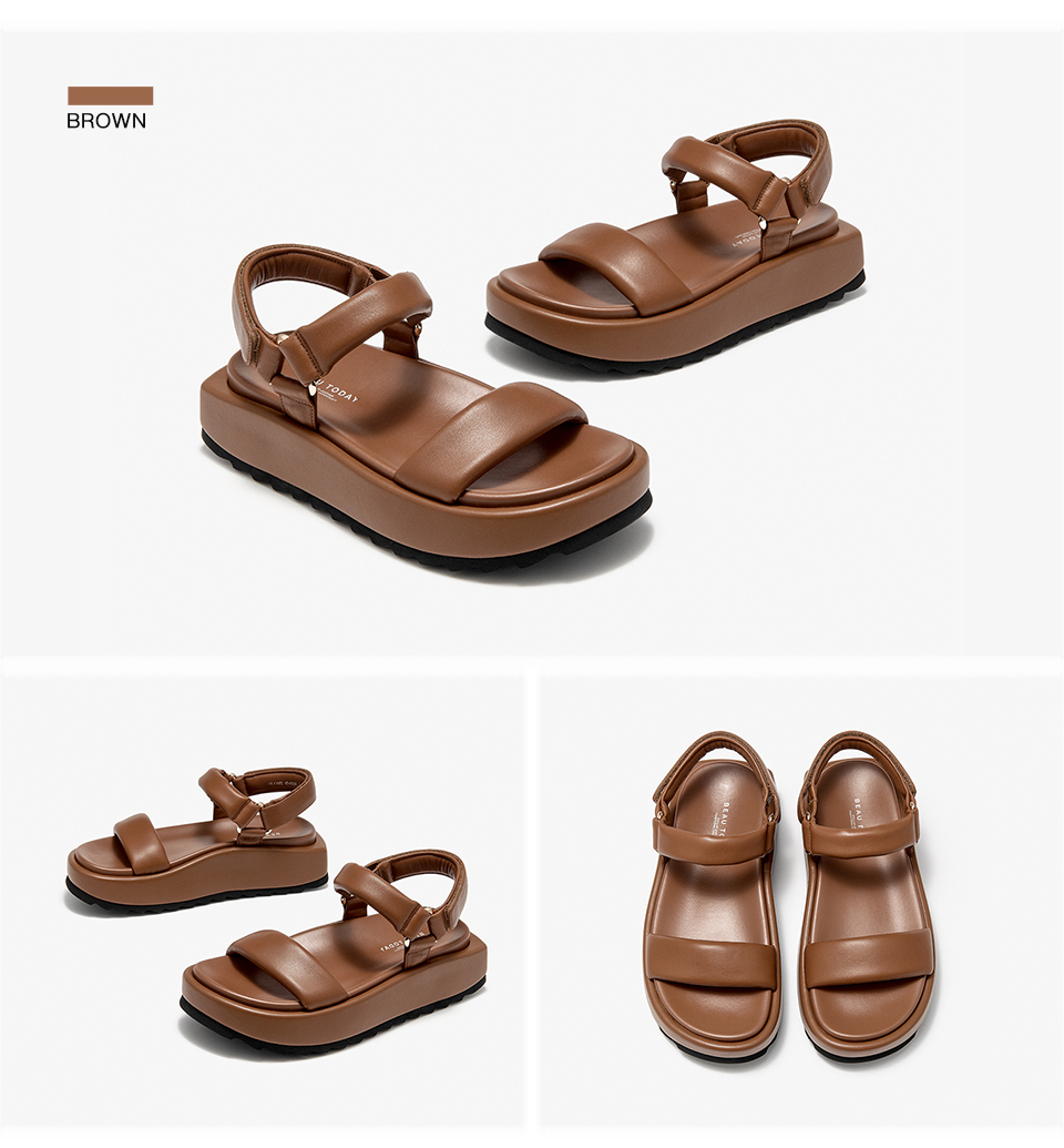 USS Shoes Ariel Women's Thick Sole Leather Flat Sandals - Luxuryurbanwear