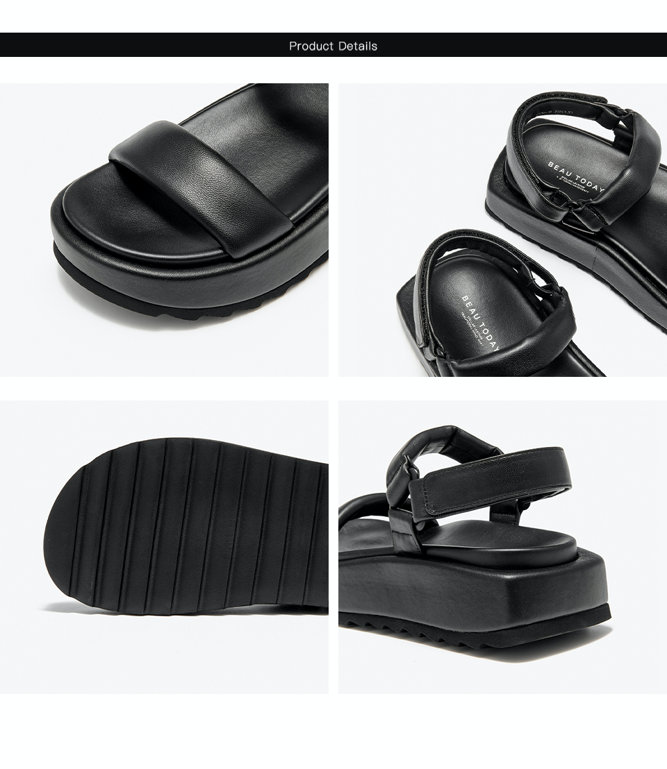 USS Shoes Ariel Women's Thick Sole Leather Flat Sandals - Luxuryurbanwear