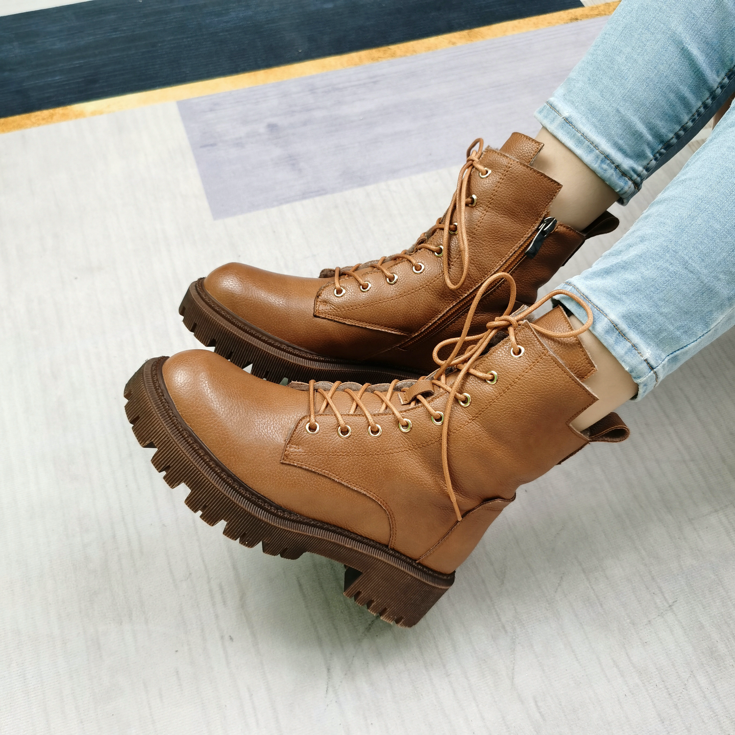 USS Shoes Asly Women's Wool Fur Ankle Boots - Luxuryurbanwear