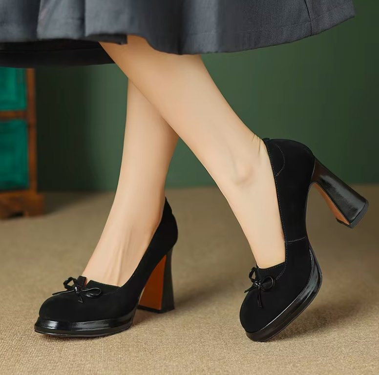 USS Shoes Barbara Women's Leather High Heels Platform Pumps - Luxuryurbanwear