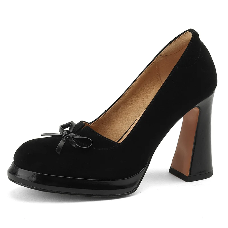 USS Shoes Barbara Women's Leather High Heels Platform Pumps - Luxuryurbanwear