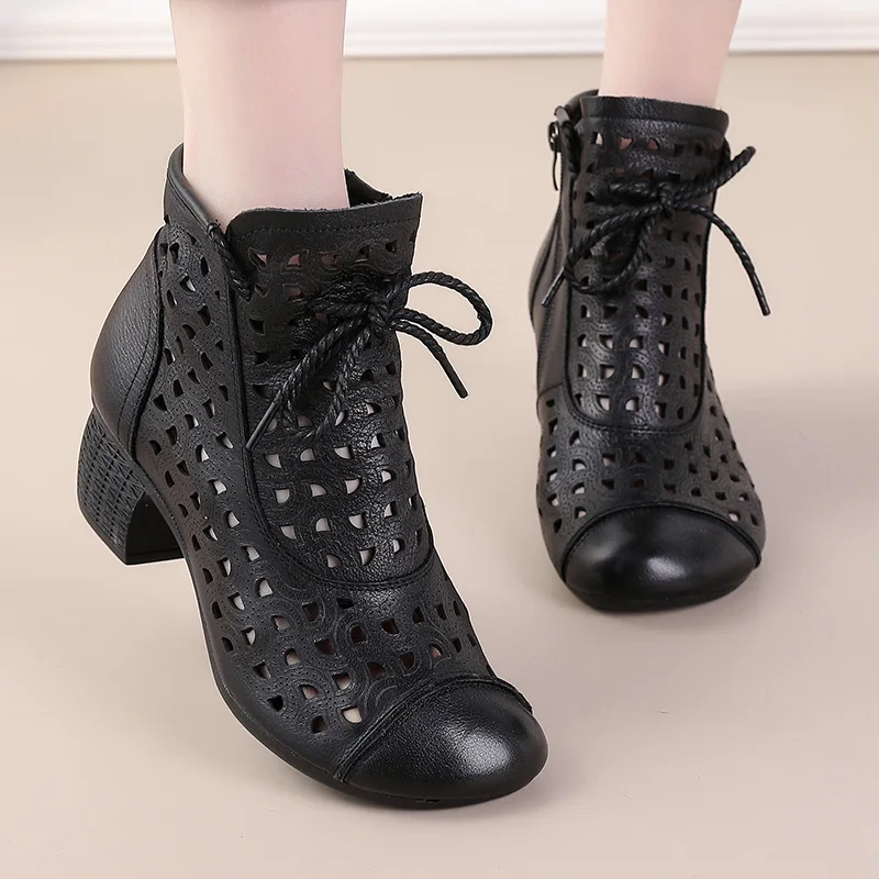USS Shoes Barbara Women's Summer Side Zip Ankle Boots - Luxuryurbanwear