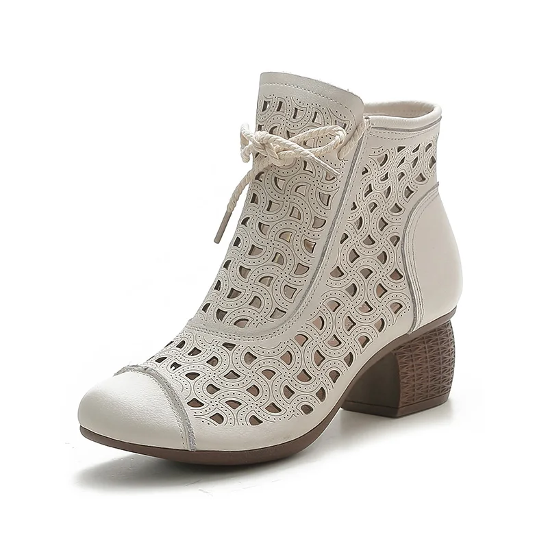 USS Shoes Barbara Women's Summer Side Zip Ankle Boots - Luxuryurbanwear