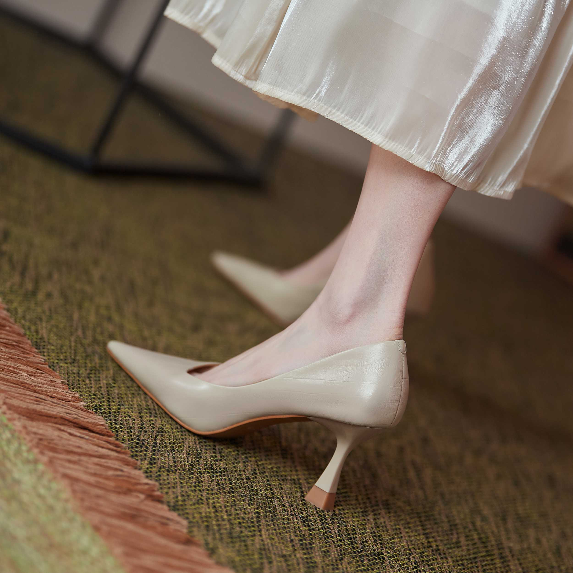 USS Shoes Begonia Women's Leather Pointed Toe Pumps - Luxuryurbanwear