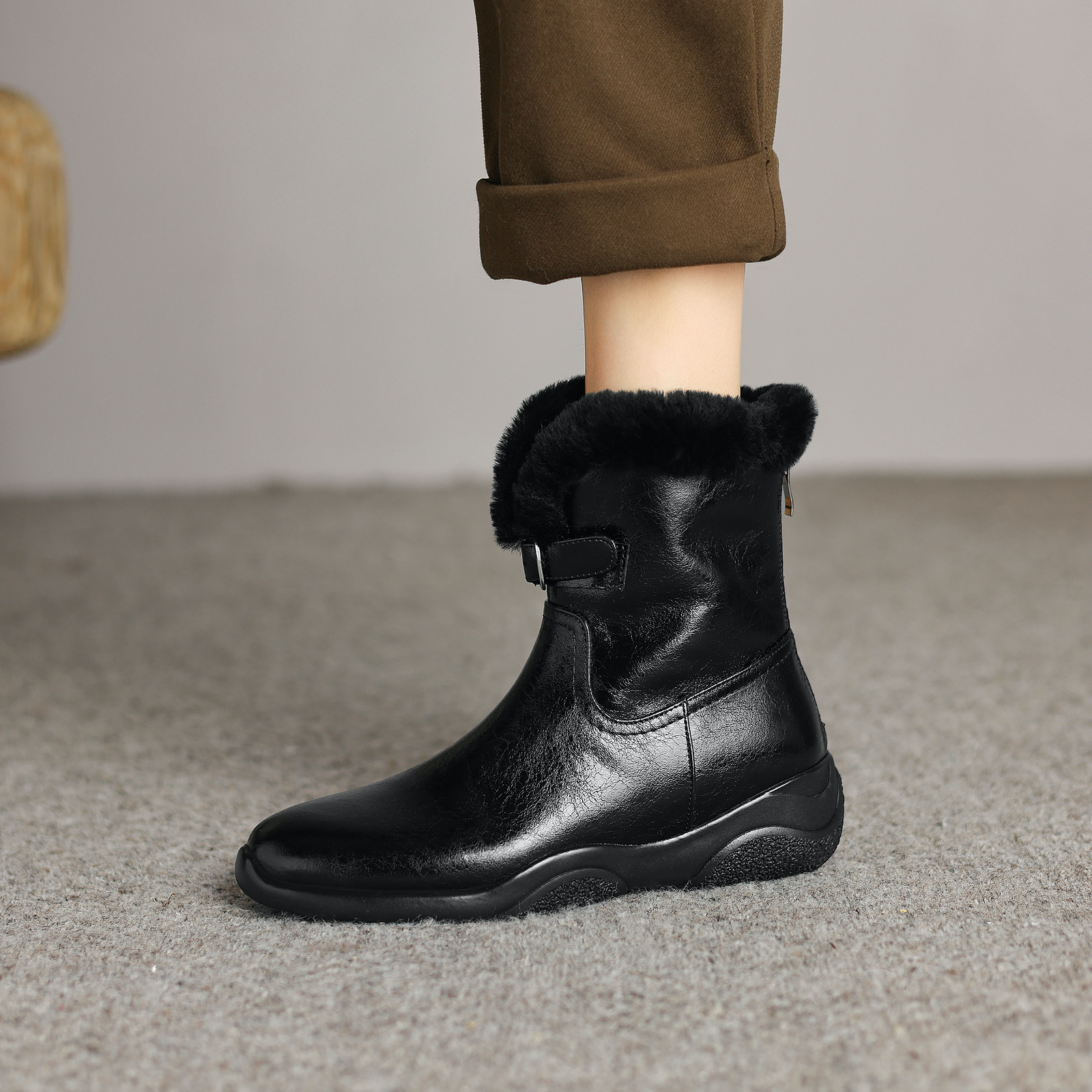 USS Shoes Belen Women's Ankle Wool Leather Boots - Luxuryurbanwear