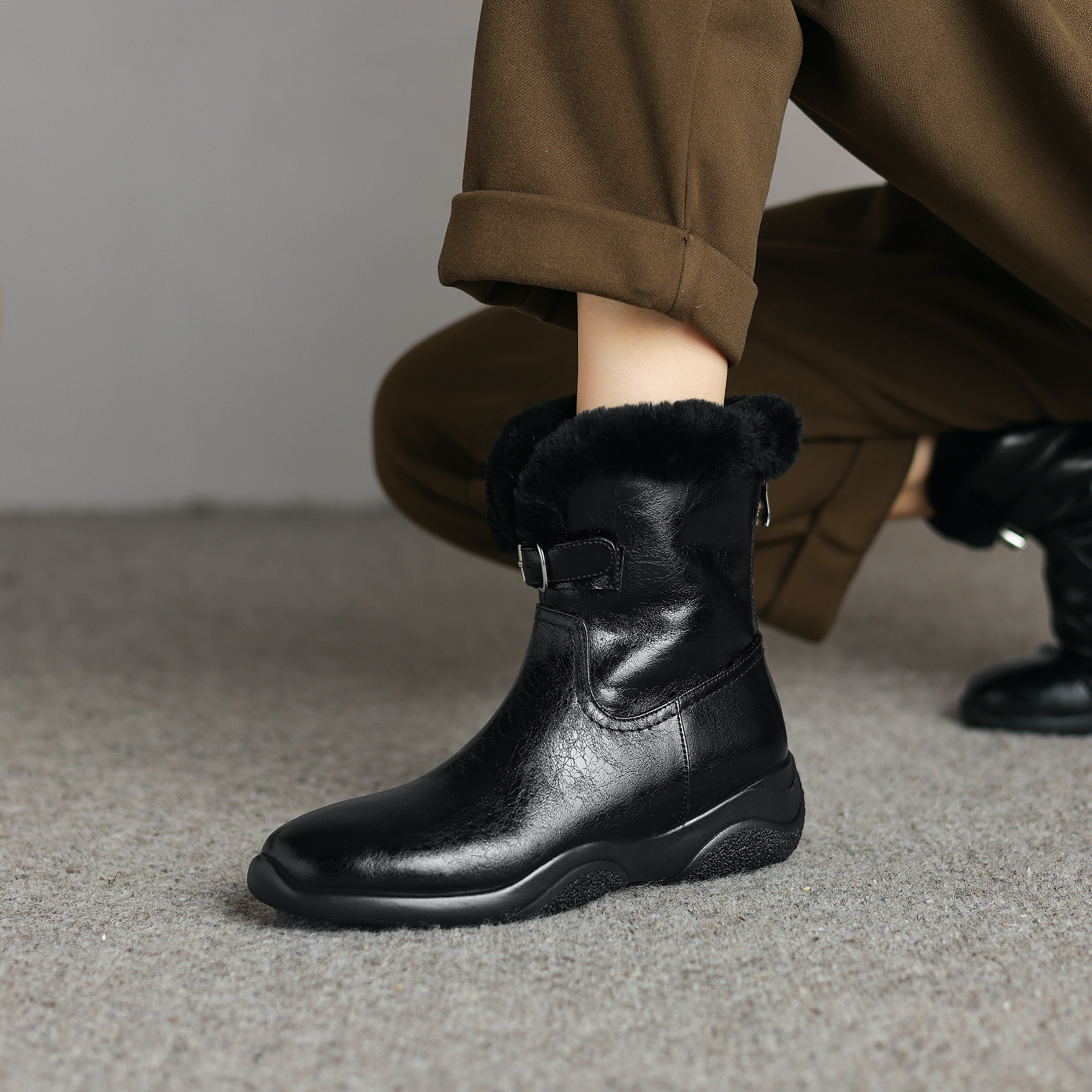 USS Shoes Belen Women's Ankle Wool Leather Boots - Luxuryurbanwear