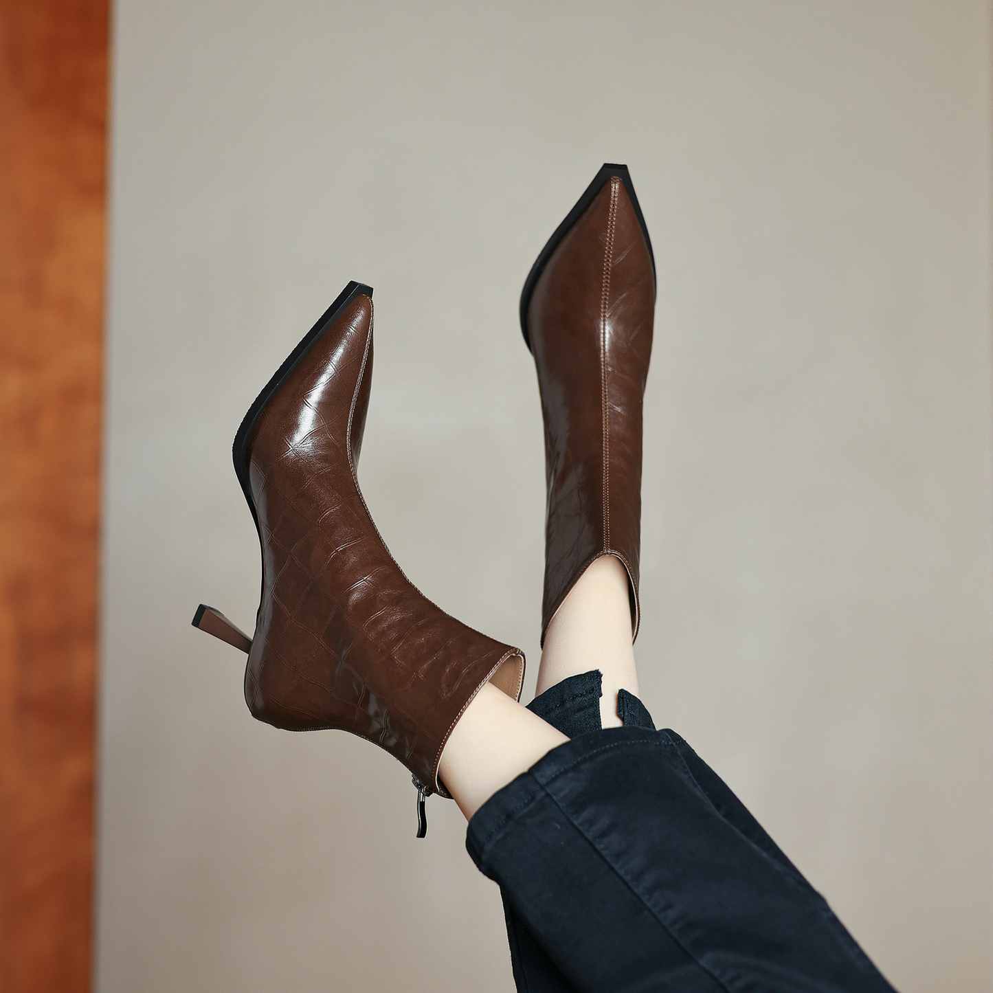 USS Shoes Belen Women's High Heels Leather Ankle Boots - Luxuryurbanwear