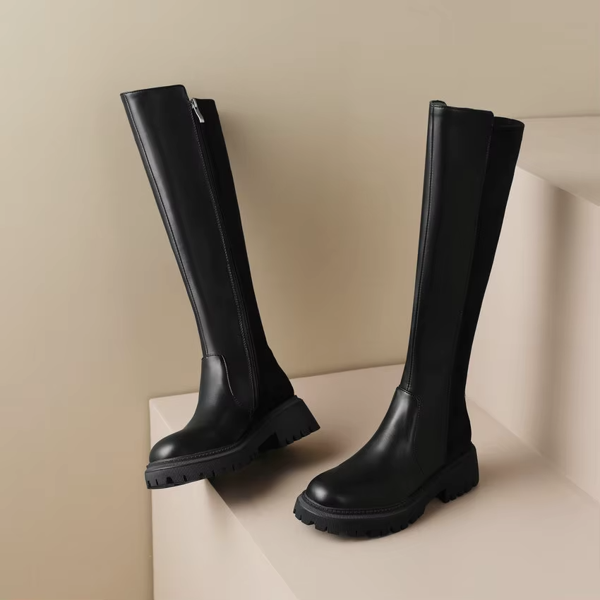 USS Shoes Berly Women's Knee-High Zipper Boots - Luxuryurbanwear