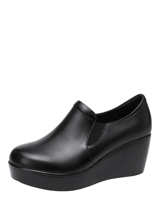 USS Shoes Virginia Women's Platform Wedges Pumps Sale Drop Black (Size 9)