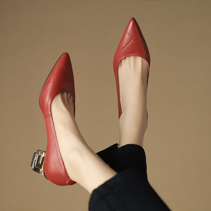 USS Shoes Bracho Women's Leather Office Pointed Toe Pumps - Luxuryurbanwear