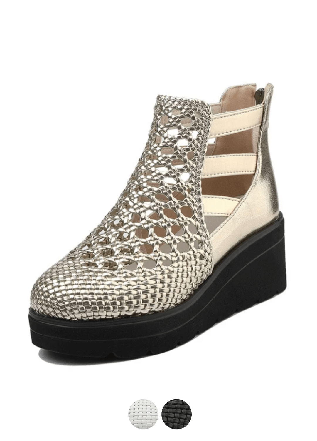 USS Shoes Amy Women's Breathable Woven Leather Wedges Sandals