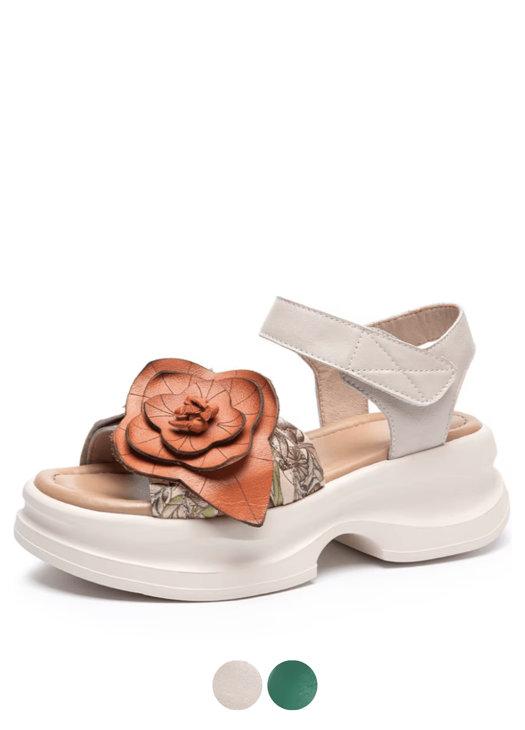 USS Shoes Burbu Women's Classic Platform Flower Sandals