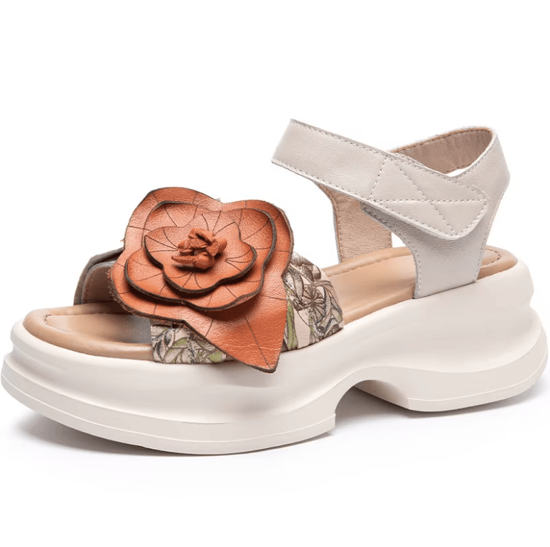 USS Shoes Burbu Women's Classic Platform Flower Sandals