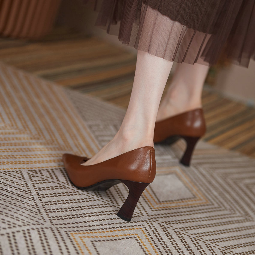 USS Shoes Camelia Women's Square High Heels Elegant Pumps - Luxuryurbanwear