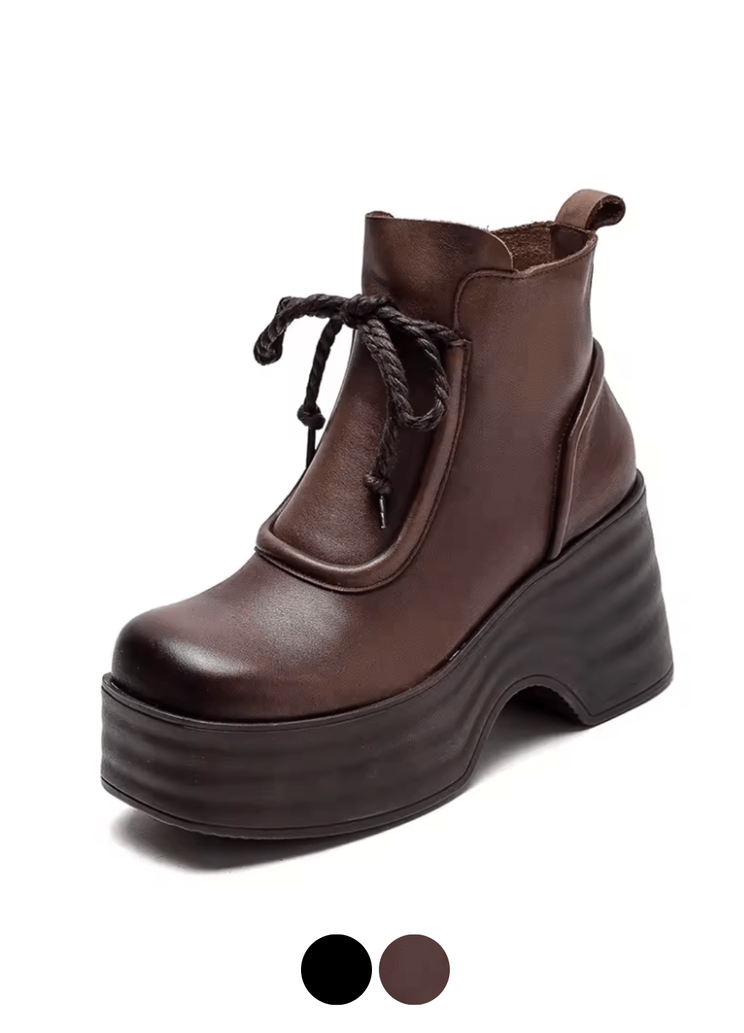 USS Shoes Camila Women's Wedges Platform Leather Ankle Boots