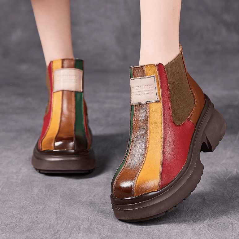 USS Shoes Carlota Women's Leather Retro Ankle Boots