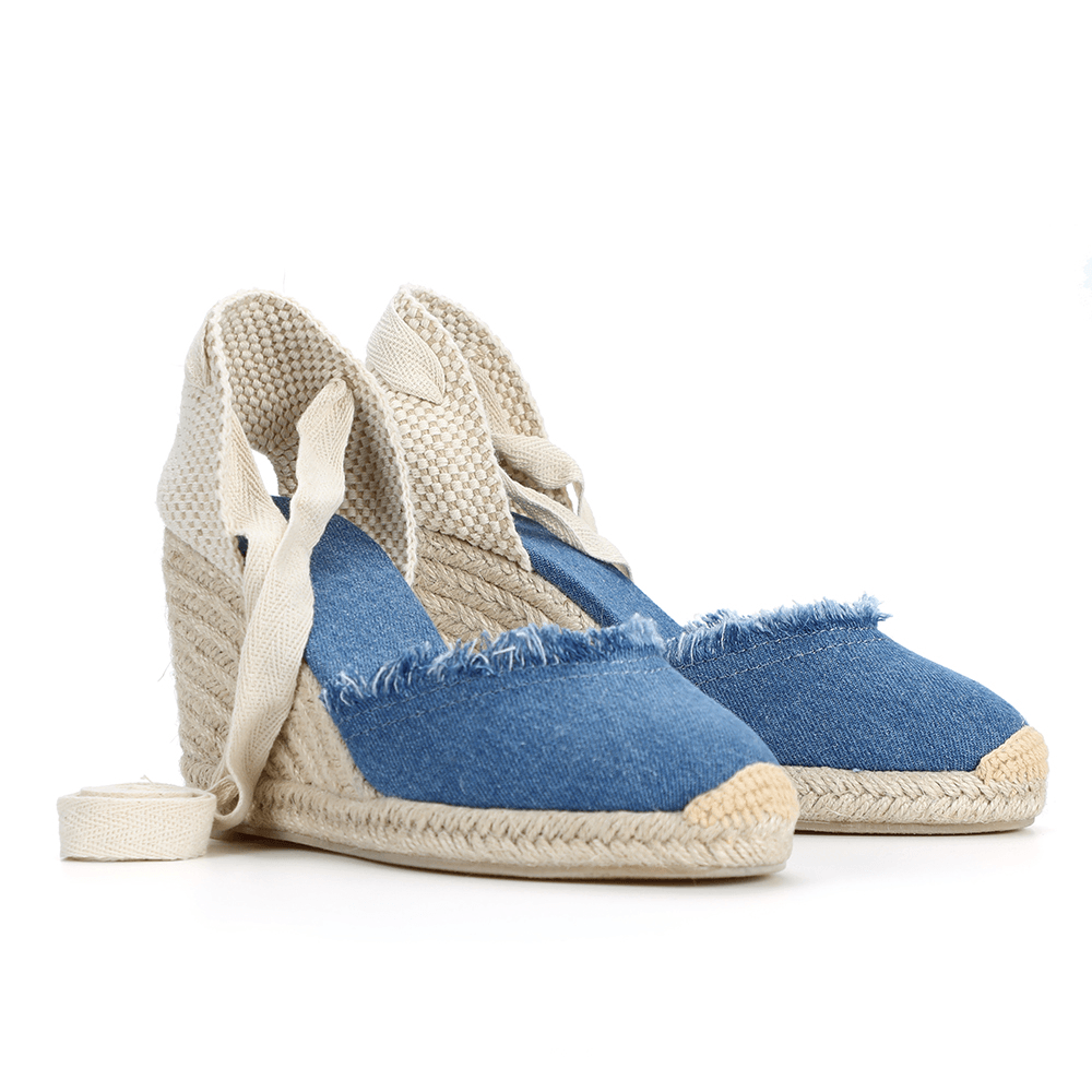 USS Shoes Carmen Women's Espadrilles Ankle Strap Wedges
