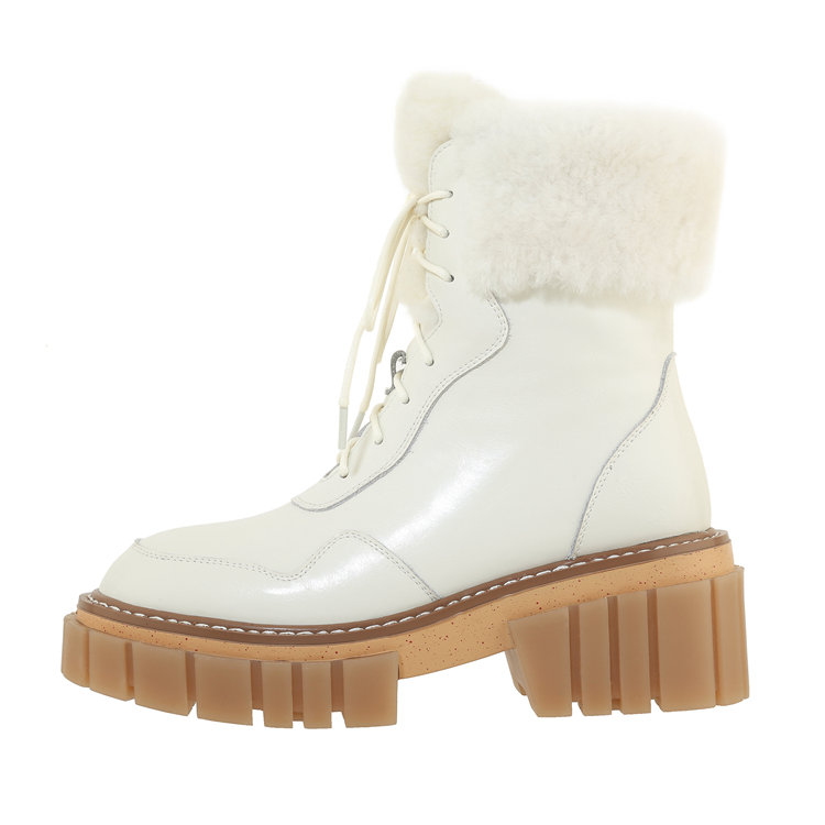 USS Shoes Caruso Women's Fur Warm Leather Boots - Luxuryurbanwear