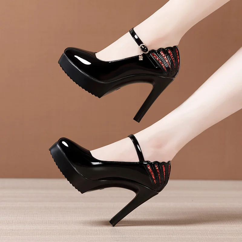 USS Shoes Celeste Women's Patent Leather High Heels Pumps - Luxuryurbanwear