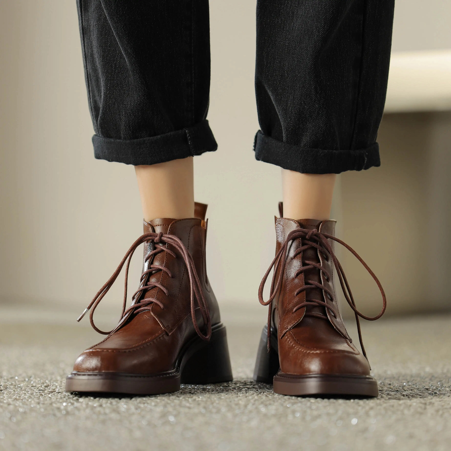 USS Shoes Celia Women's Western Leather Boots - Luxuryurbanwear