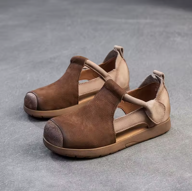 USS Shoes Cenia Women's Leather Round Toe Mixed Colors Sandals