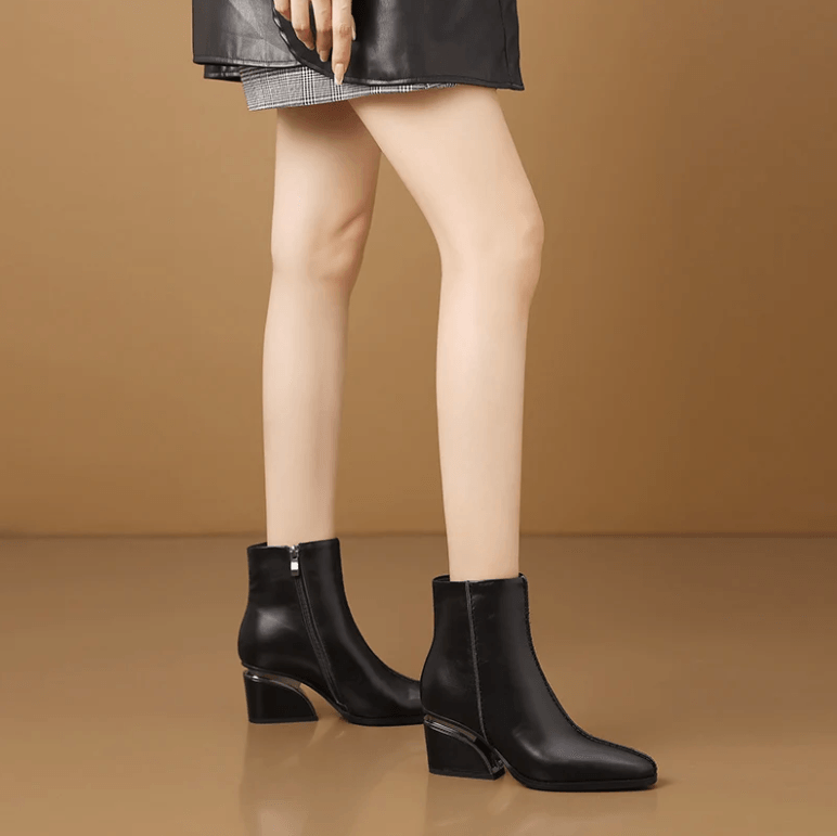 USS Shoes Clariza Women's Short Elegant Leather Boots