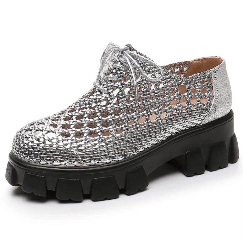 USS Shoes Claudia Women's Woven Hole Breathable Platform Shoes