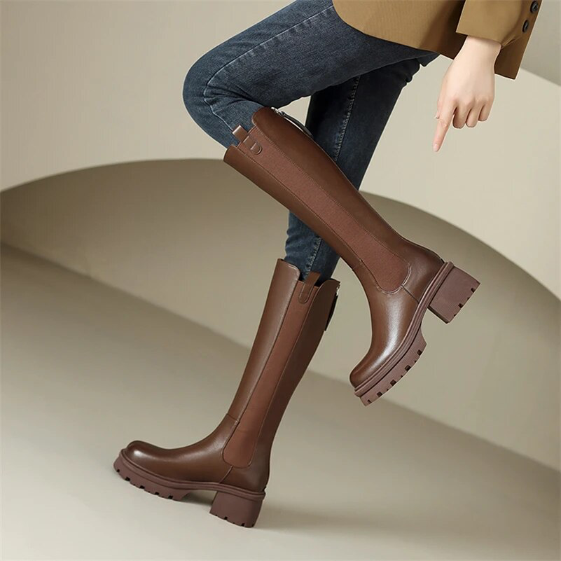 USS Shoes Cristel Women's Chelsea Long Autumn Boots - Luxuryurbanwear