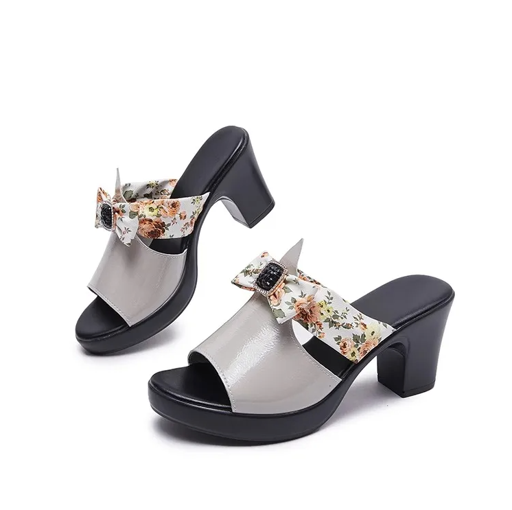 USS Shoes Cristina Women's Anti-Skid Heels Bowknot Sandals - Luxuryurbanwear