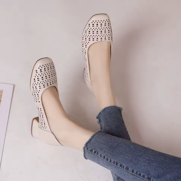 USS Shoes Dalia Women's Square Toe Leather Pumps - Luxuryurbanwear