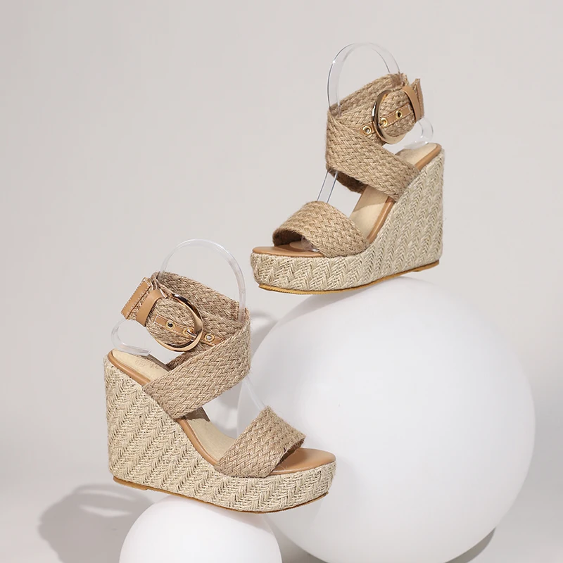 USS Shoes Doris Women's Wedges Hemp Sandals - Luxuryurbanwear