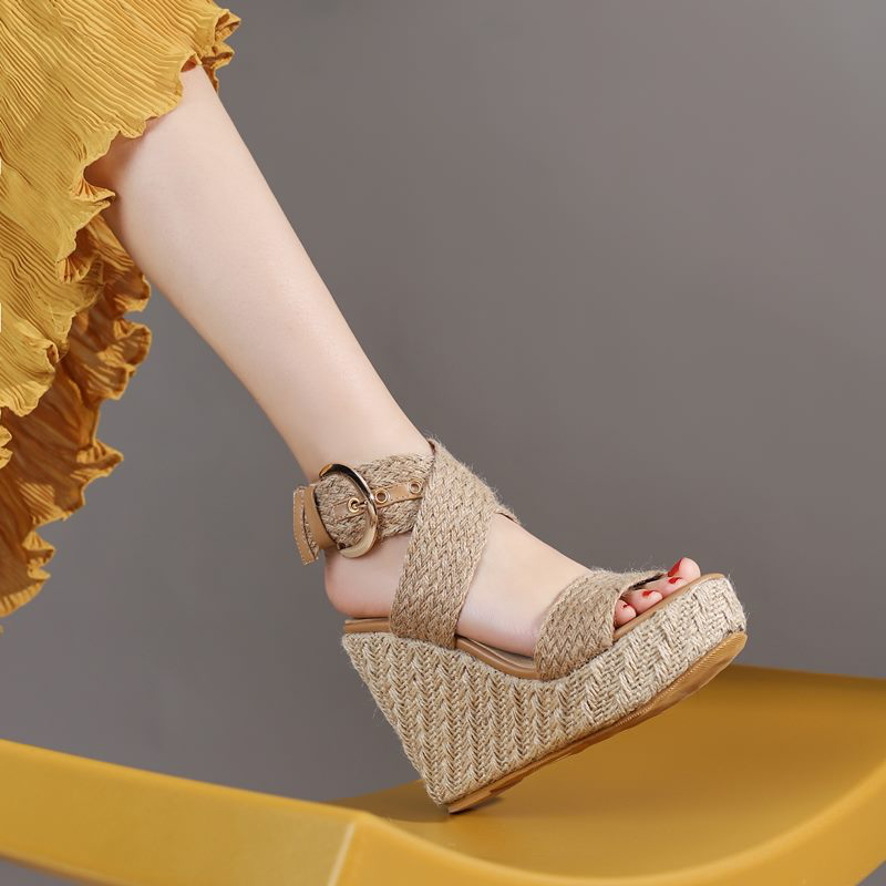 USS Shoes Doris Women's Wedges Hemp Sandals - Luxuryurbanwear