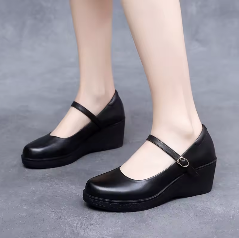 USS Shoes Elaine Women's Ankle Strap Wedges Pumps - Luxuryurbanwear