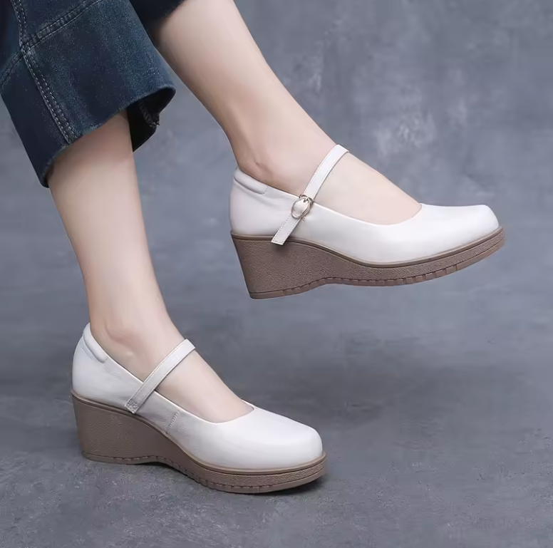 USS Shoes Elaine Women's Ankle Strap Wedges Pumps