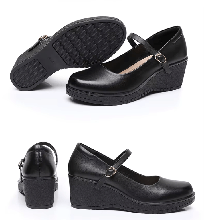 USS Shoes Elaine Women's Ankle Strap Wedges Pumps