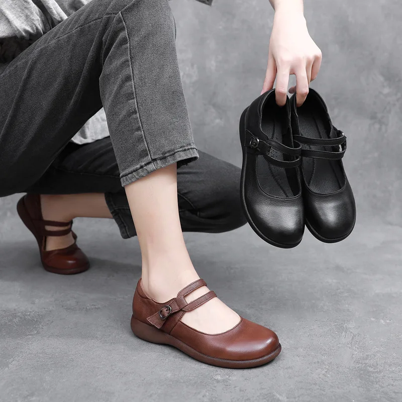 USS Shoes Elida Women's Leather Flats Loafer - Luxuryurbanwear