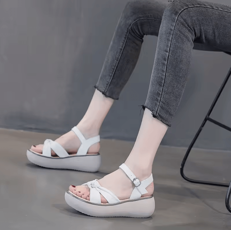 USS Shoes Elmi Women's Handmade Butterfly Knot Casual Platform Sandals