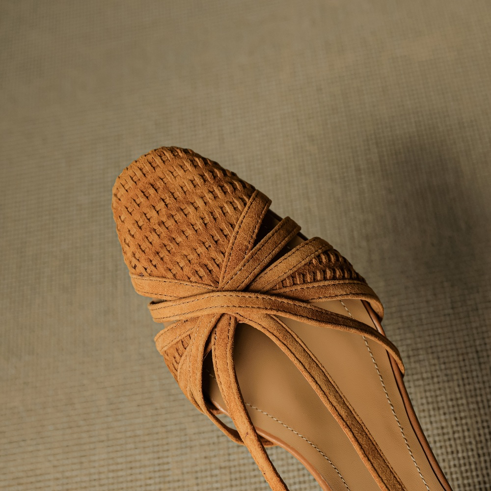 USS Shoes Elsa Women's Suede Leather Narrow Band T-Strap Sandals - Luxuryurbanwear